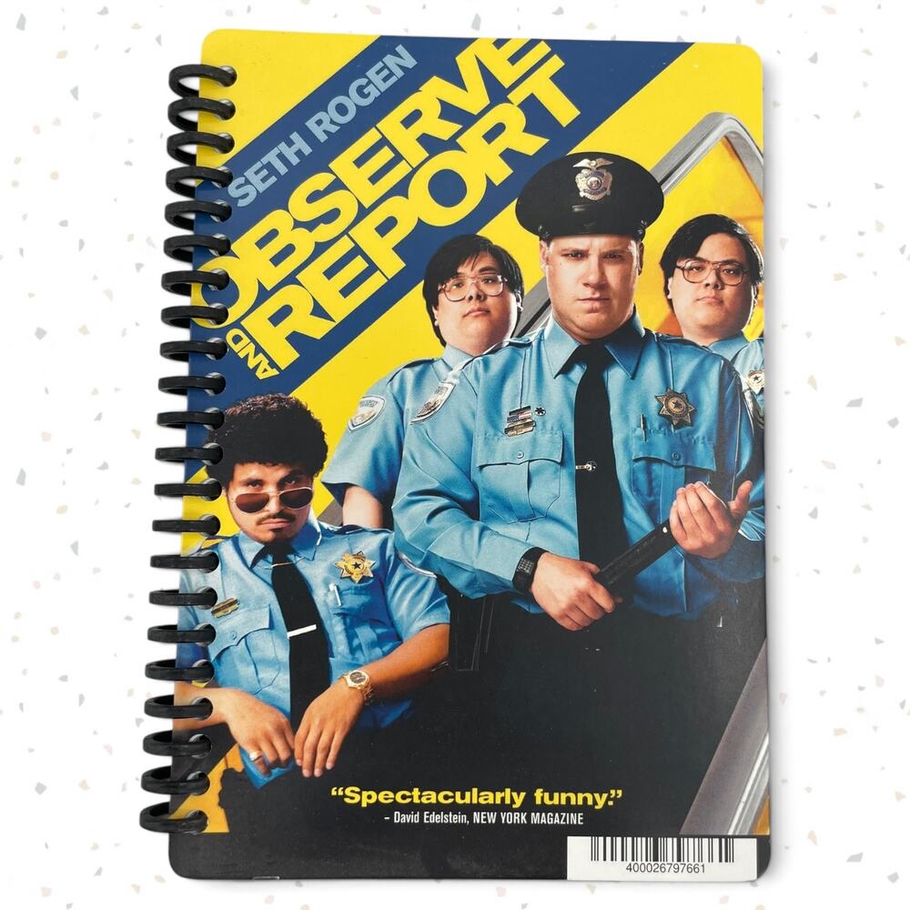 Observe Report Mini Movie Poster Journal Notebook Diary Hand Crafted Lined Paper